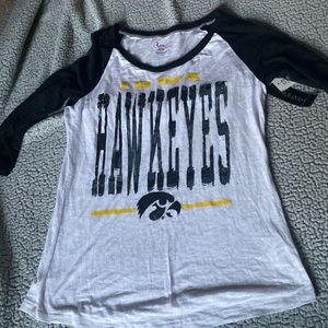 Womens 3/4 sleeve Iowa Hawkeyes Shirt